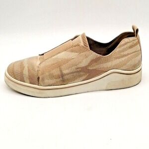 Mia Sneakers Womens Beige 8 Comfort Walking Shoes Slip On Stretch MH1264